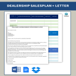 Dealership Sales Plan gratis en premium templates