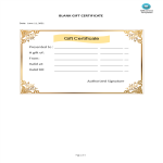 template topic preview image Blank Gift Certificate
