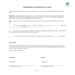 image Agreement For Extension Of Lease