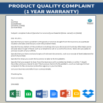 template topic preview image Product Complaint Letter Format