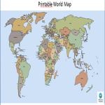 Printable World Map Outline gratis en premium templates