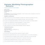 Wedding Photographer Resume gratis en premium templates