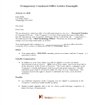 template topic preview image Temporary Contract Offer Letter