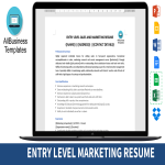 template topic preview image Entry Level Sales And Marketing Resume