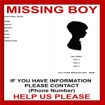 template topic preview image Missing Person Template Boy