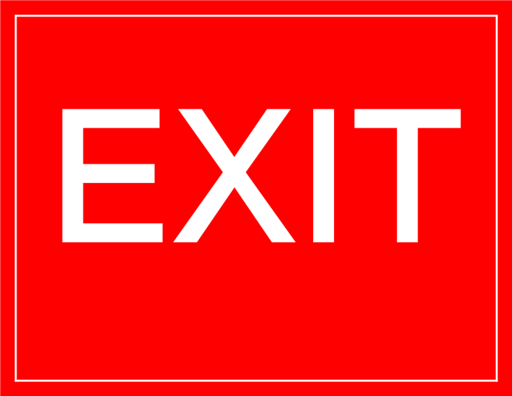 Temporary Exit Sign Model gratis en premium templates