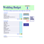 Wedding Worksheet gratis en premium templates