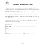 template topic preview image Temporary Employment Contract Template