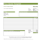 Quote Template Excel Spreadsheet gratis en premium templates