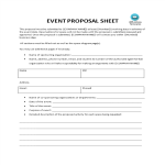 Event Proposal Sheet gratis en premium templates