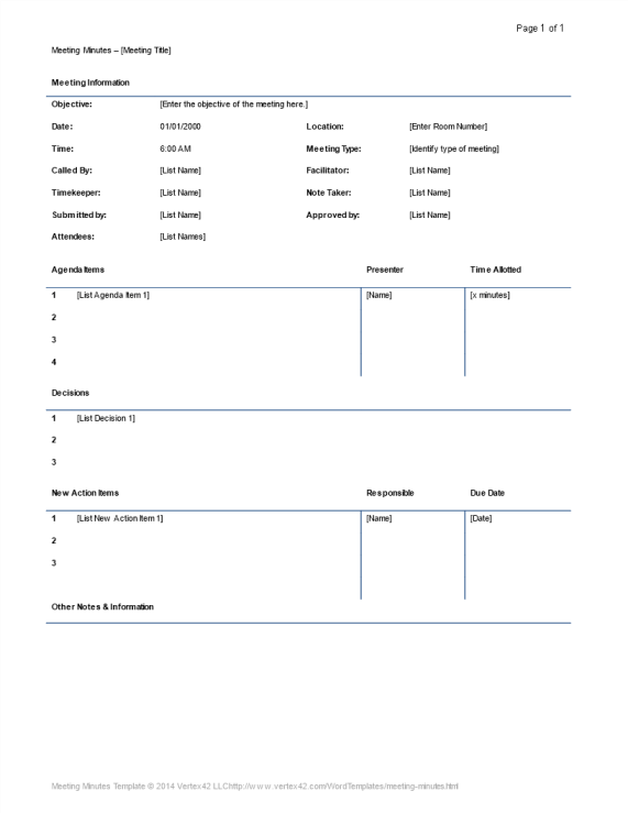 template preview imageDetailed Meeting Minutes template
