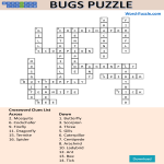 template topic preview image Bugs crossword puzzle template