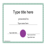 template topic preview image Personal Certificate Sample