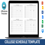 College Class Schedule Planner gratis en premium templates