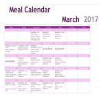 template topic preview image printable Meal Calendar PDF