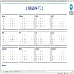 template topic preview image Calendar 2023 Excel