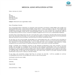 template topic preview image Medical Leave Application Letter