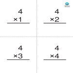 template topic preview image Multiplication 4 flashcards