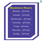 Changeable Business Hours Sign gratis en premium templates