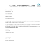 template topic preview image Cancellation letter sample