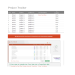 Vorschaubild der VorlageMultiple project spreadsheet templates for tracking