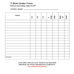 template topic preview image Blank T-Shirt Order sheet