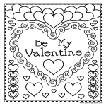 template topic preview image Printable Valentine's Day Colouring Page
