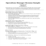 template topic preview image Operations Manager Resume template