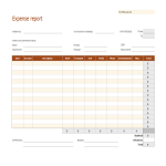 Employee Expense report XLS Template gratis en premium templates