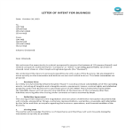 image Letter of Intent for Bussiness