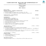 template topic preview image Healthcare Administration Resume