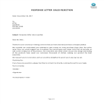 template topic preview image Response Letter Sales Rejection