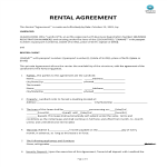 Sample Rental Agreement In Document gratis en premium templates