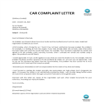 template topic preview image Car Complaint Letter Used Vehicle