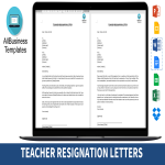 template topic preview image Letter of Resignation Teacher