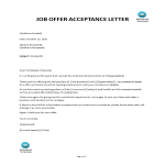 template topic preview image Job Appointment Acceptance Letter