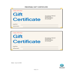 template topic preview image Printable Gift Certificate