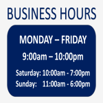 Business Hours Sign gratis en premium templates