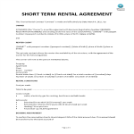 template preview imageShort Term Rental Agreement