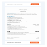template topic preview image Head Server Resume
