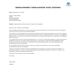 template topic preview image Fuel Station Employment Application Letter