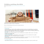 Vorschaubild der VorlageExample Holiday Packing Checklist