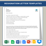 Resignation Letter Format gratis en premium templates