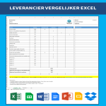 template topic preview image Leveranciersbeoordeling met Wegingsfactoren Excel