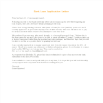 template preview imageBank Loan Application Letter sample