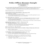 template topic preview image Police Officer Resume Sample
