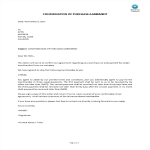 template preview imageConfirmation Purchase Agreement Cover letter