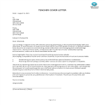 template topic preview image Teacher Cover Letter