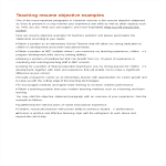 template topic preview image Teacher Resume Career Objective
