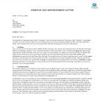 template preview imageAppointment Chief Executive Officer Letter